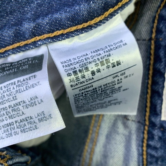 LEVI'S Premium Label Size 31 Jeans button fly High Rise Cut Offs Shorts 501 Dark - Picture 6 of 11